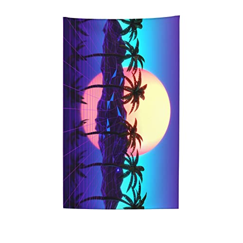 Kamoxi Microfiber Palm Tree Sunset Beach Towel Funny Tropical Hawaii Hawaiian Trees Sun Blue Sky Bath Towel Sand Free Large Pool Towel For Swimming Travel Yoga Camping, Oversized 31.5X51.2 Inch #TOP1
