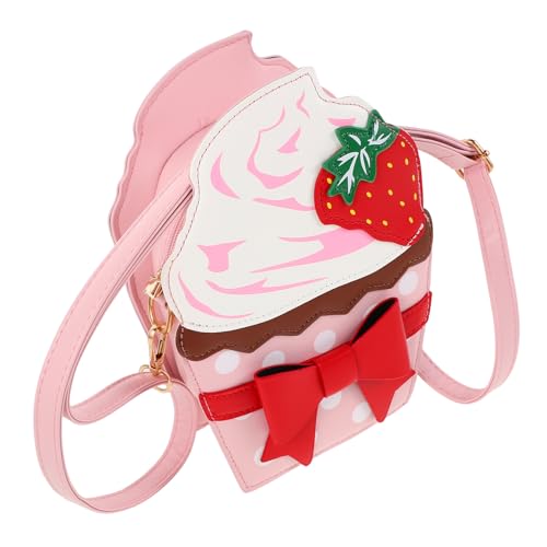 Sac bandoulière femme en PU motif fraise Gatuida avec porte-monnaie