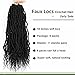 8 Packs Faux Locs Crochet Hair Curly Ends 18 Inch Soft Locs Crochet Dreads Boho Braids Crochet Faux Locs Hair for Women (18inch(pack of 8), 1B)
