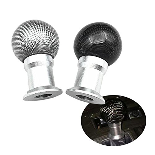 Sakali Universal Carbon Fiber Manual Or Automatic Car Gear Shift Knob Shifter Lever Black #TOP5