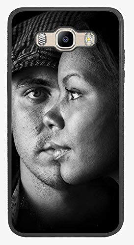 zoilastore Funda Personalizada de móvil para Samsung Galaxy j7 (2016) de Goma Flexible TPU Borde Negro CREA tu diseño con imagenes y Texto