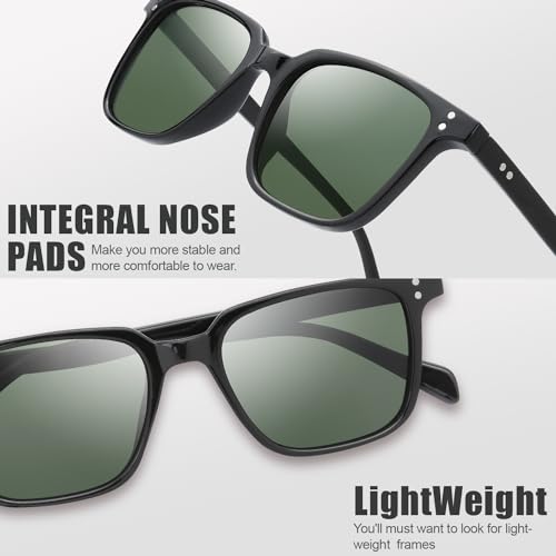 Image of The Fresh Trendy Square Sunglasses for Man Woman Fashion UV Protection Lens Men Women Sunnies Sunglasses