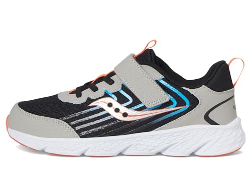 Saucony Kids (Vida) Wind 3 0 AC Sneaker, Black/Grey, 13 Wide US Unisex Big_Kid4