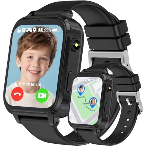 clleylise Smartwatch Kinder mit GPS und Telefon, 4G Kinder Smartwatch, Voice Chat, SOS IP68...