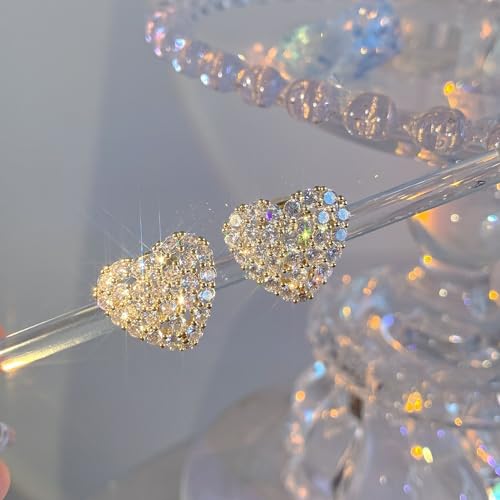 JOYAGIFT 6 Pairs of Heart-shaped Acrylic Stud Earrings Set Pink Cat Eye Peach Heart Earrings Love Multicolor Earrings Jewelry Gift for Women Girls3