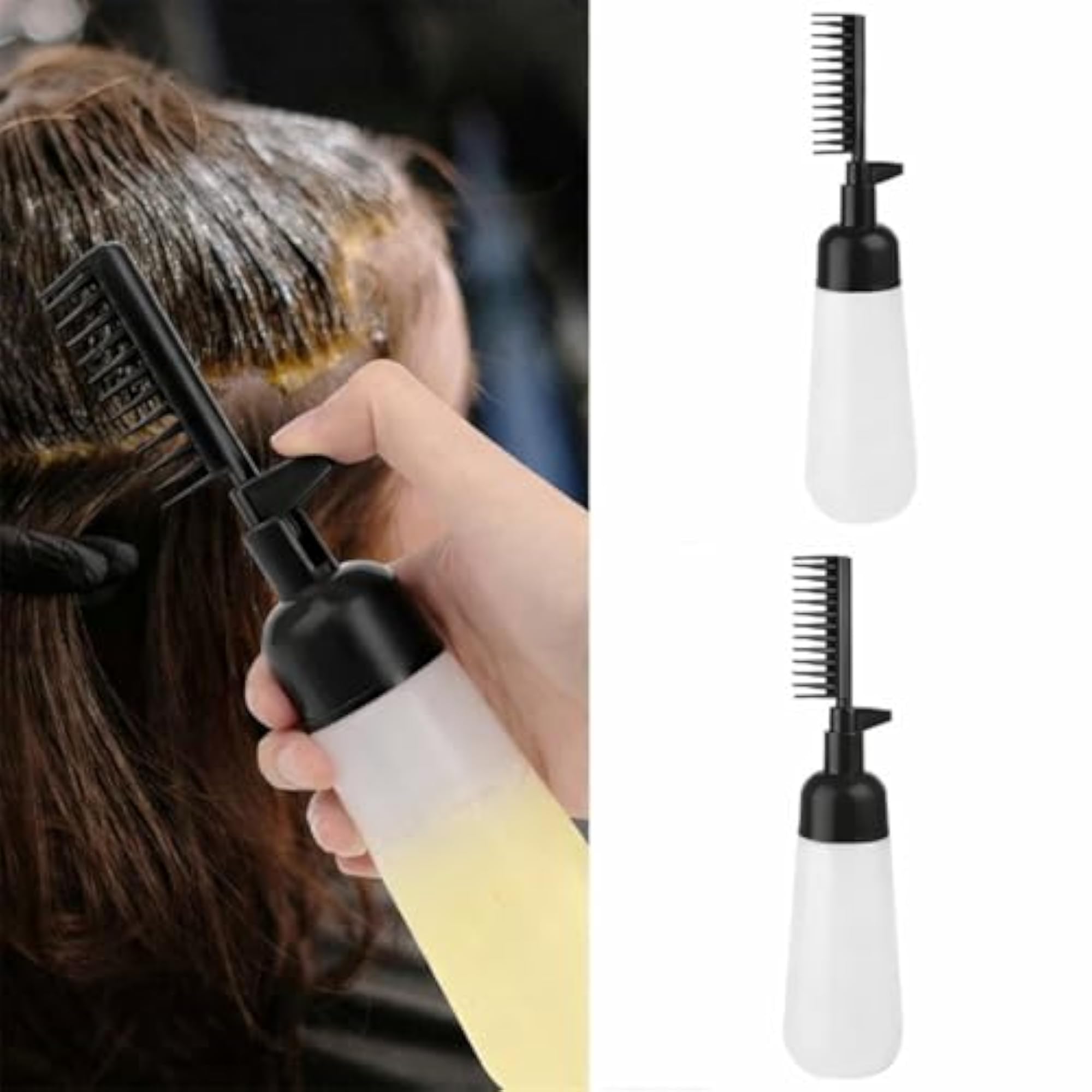Root Comb Applicator Bottle for Hair Dye Application