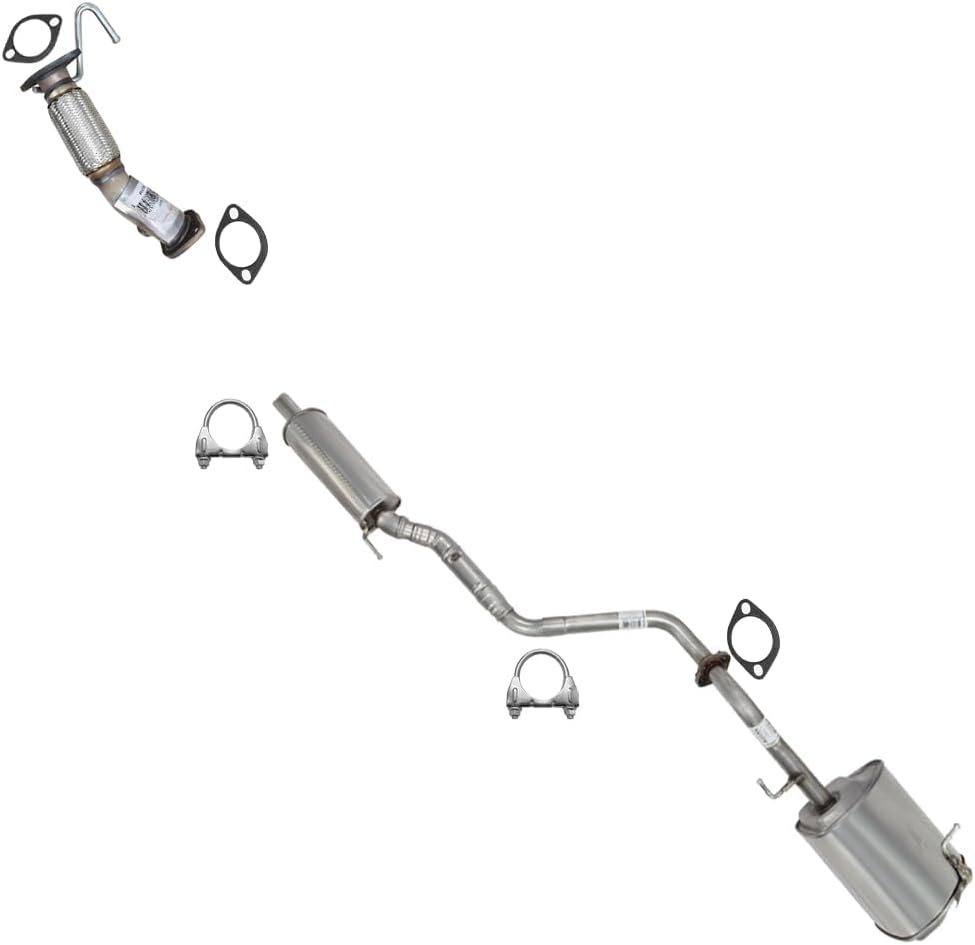 Northeastern Exhaust Front Pipe Resonator and Muffler Kit Compatible for 2014-2016 Hyundai Elantra GT 2.0L, Stainless Steel, Free Gasket and Clamp Included, Automotive Replacement Part