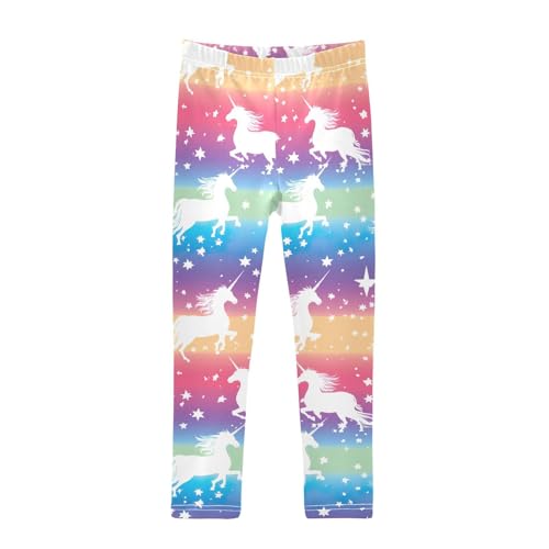 Kids High Waist Cute Unicorn Rainbow Leggings for Toddler Girls 4T 202b3332