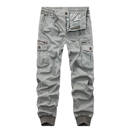 Men's Cargo Pants Solid Color Large Size Multi-Pocket Casual Pants