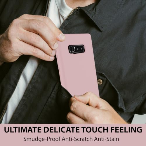 Image of LIRAMARK Liquid Silicone Soft Back Cover Case for Samsung Galaxy Note 8 (Pink)