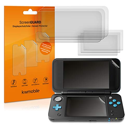 kwmobile 4x Screen Protector Compatible with New Nintendo 2DS XL - Clear Anti-Scratch Display Protective Film for Console Screen