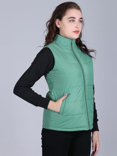 Image of RARE TIMES Women's Sleeveless Puffer Jacket | Winter Jacket for Women | Reversible Jacket for Women Winter Wear With 2 Zip Pocket (Pack of 1)
