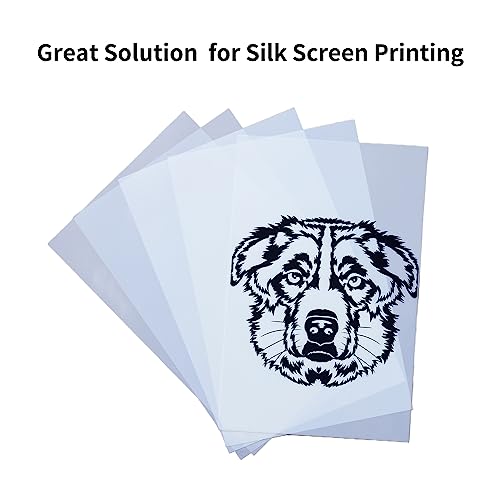 Durico Translucent Pet 5.3Mil (135Micron) Inkjet Film In Sheets For Screen Printing (11X17 In/ 50 Sheets) #TOP4