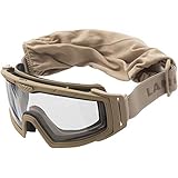 Lancer Tactical Rage Protective Tan Airsoft Goggles CLEAR LENS