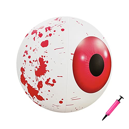 Globo ocular inflable de Halloween con luz LED Globo ocular con luz LED Globo ocular incorporado Baterías aterradoras globos oculares explosivos decoración de Halloween para fiesta de Halloween Cover