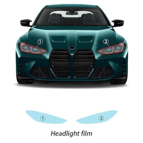 Autoscheinwerfer Schutzfolie für BMW M4 Coupe G82 2021-2024,Autoscheinwerfer-Schutzfolie Anti-Kratz-Folie TPU-Aufkleber Zubehör
