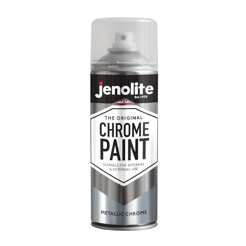 JENOLITE Vaporisateur Bombe de peinture chromée lisse - Convient pour l'intérieur et l'extérieur - 400 ml