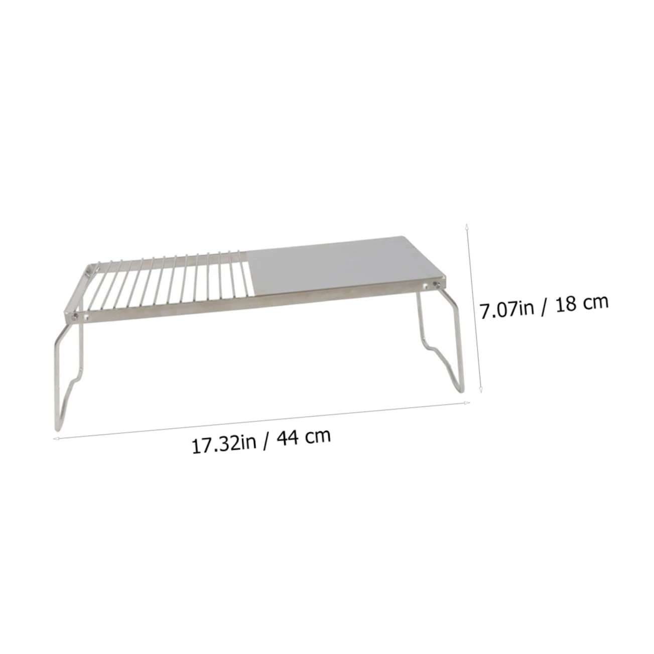 Garneck Outdoor Barbecue Grill Stainless Steel Bbq Grill for Camping Easy to Use