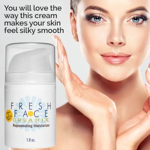 Fresh Face Organix Organic Facial Moisturizer. Revives Aging Skin Quickly. Repairs Dry Skin, Wrinkles, Dark Spots, Irritations And Sunburn. For All Ages And Skin Types. #TOP7