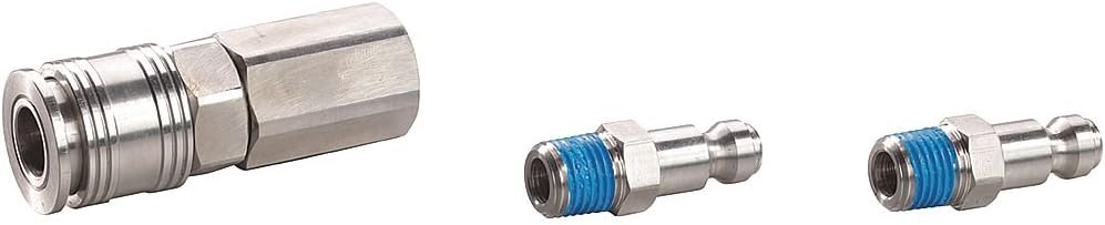 Speedaire, 30E536, Coupler/Plug Kit, NPT, 1/4, 304 SS