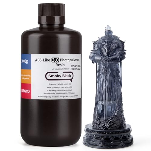 Image of ELEGOO ABS-Like 3.0 3D Printer Resin Smoky Black 1000g