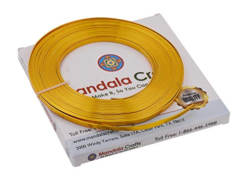 image for Mandala Crafts Flat Aluminum Wire for Bezel, Sculpting, Armature, Jewe