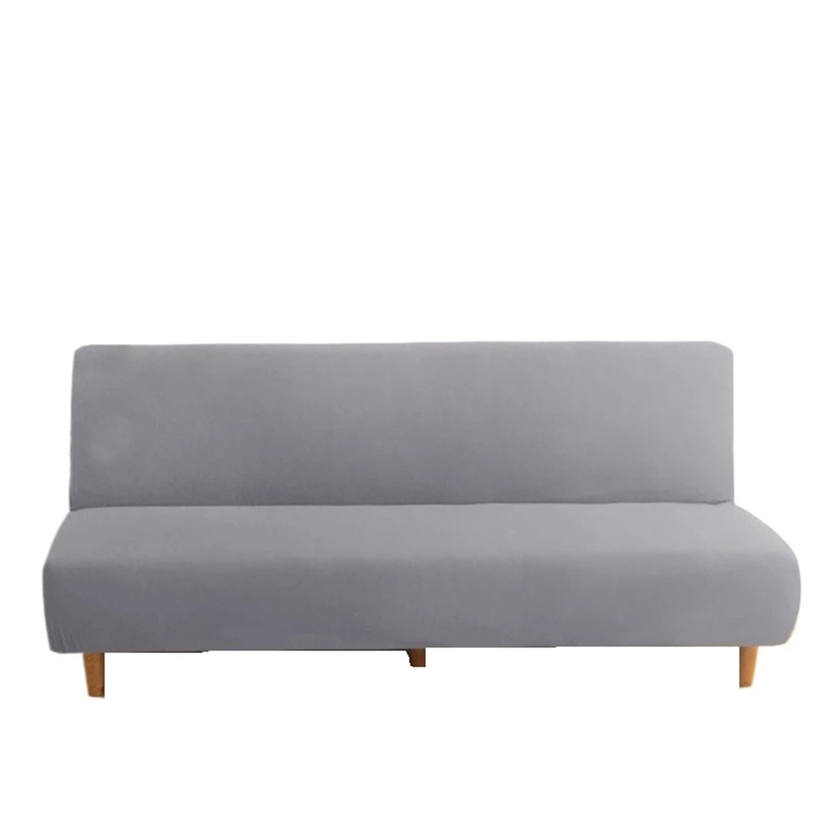 GCYEIDMA Armless Sofa Slipcover Stretch Futon Sofa Bed Cover For Armless Covers Spandex Furniture Protective(Light gray,M)