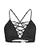 Choco Mocha Triangle Strappy Bralette for Women Unpadded Bra Black M