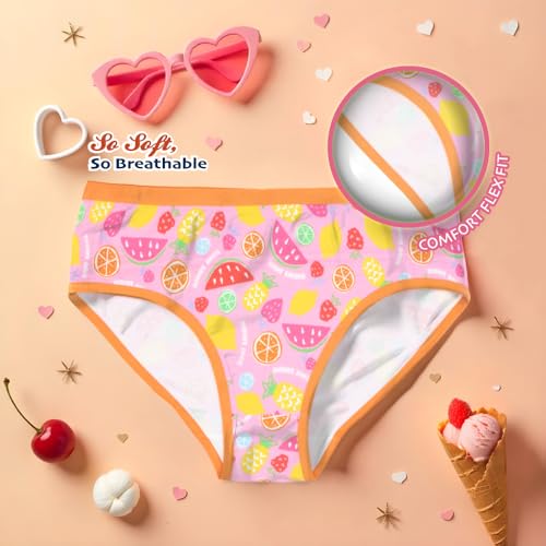 Image of Tommy Bahama Girls Cotton Brief Underwear 5-Pack, Tagless Cotton Panties Multipack for Kids and Toddlers