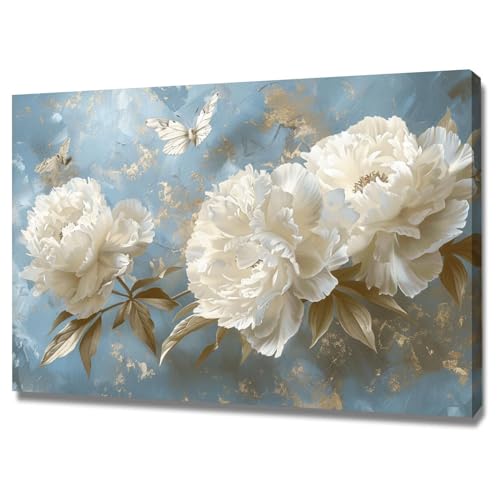 Impression d'art peinture de fleurs WODJEM grand tableau mural encadré 50x70