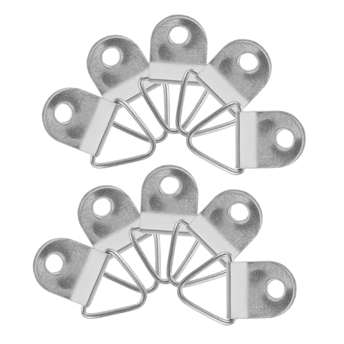 Image of STOBOK 1 Set Hooked Hardware Hangers Decorations Hanger Heavy Picture Hanging Hardware Picture Hanging Kit Hanger Hooks Wall Hanging Kit Hooks for Hanging Pictures Metal Hooks Silver Iron
