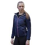 Größe: M HKM Champ New Softshell Steppjacke, Blau, M Größe