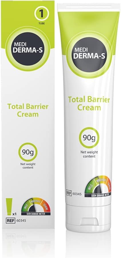 Medi Derma-S Barrier Cream Tube 90g – Gentle Skin Protection for Incontinence, Mild Skin Damage, and Intact Skin – Quick Absorption, Paediatric Friendly, Fragrance & Paraben Free – UK