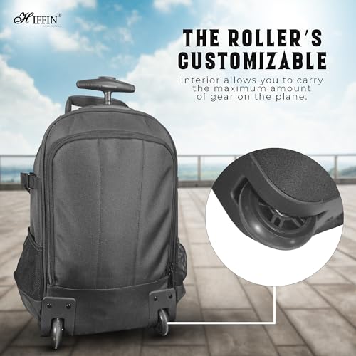 Image of Hiffin 2-in-1 Convertible Backpack Rolling Case for Cameras and Gear with Great Capacity, User-Friendly Design, and Durable Waterproof Construction - Travel in Style