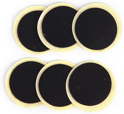 ZGLUZP 24 Pcs Black Bike Tire Patch Kit,Glueless Bike Repair Patch, Round Bicycle Tube Patches, Bike Inner Tube Repair Kit, Bike Patch Kit for Road and Mountain Bikes Tire Repair Kits