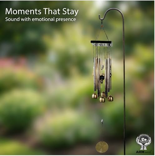 Image of Wind Chime | Wind Chimes for Balcony | Wind Chimes for Home Positive Energy | Home Decoration(Golden,Pipe & Hanging Bells)