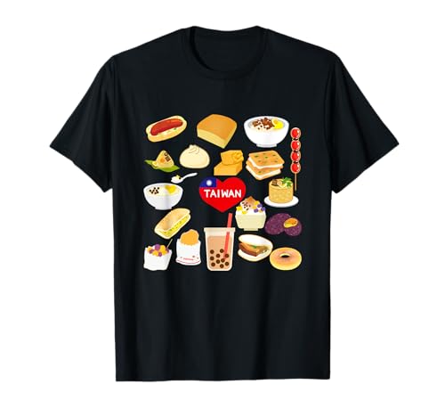 Taiwan Flavor Gourmet Flag Cuisine locale T-Shirt
