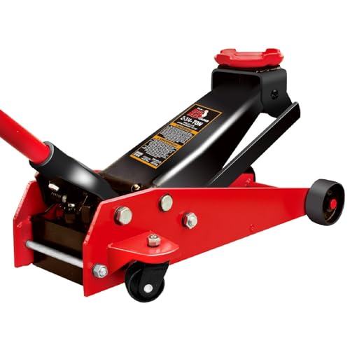 Image of Big RED T82751-1 Torin Hydraulic Floor Jack Pro Series with Single Quick Lift Piston Pump, 2.75 Ton (5,500 lbs.) Capacity, Red