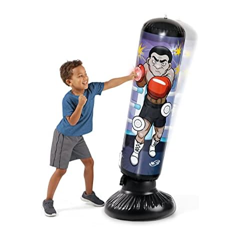 Junior Electronic Weighted Kickboxing Punch Bag with LED Lights and Sounds Cover