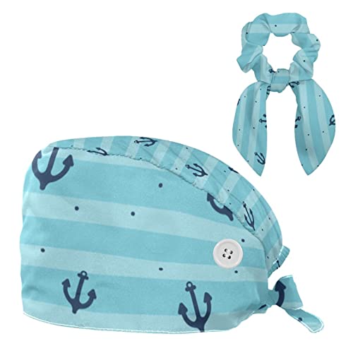 Chapeau d'infirmière ergonomique pour cheveux longs motif Corgi