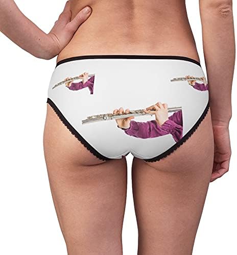 SpreadPassion Transverse Flute Panties, Transverse Flute Underwear, Briefs, Cotton Briefs, Funny Underwear, Panties For Women