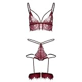 Femme Lingerie Érotisme Sexe Sensualité Lingerie Ensembles Sexy Dentelle Transparent Split Cils Set Sexy sous-VêTements Deux Pièces Soutien-Gorge + sous-VêTements