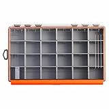 Samdely HyperSeal Waterproof Fishing Tackle Box with 3600 and 3700 Trays and Removable Dividers for Lure and Terminal Tackle Storage (Orange, 3700(13.98x8.86x2.17 in))