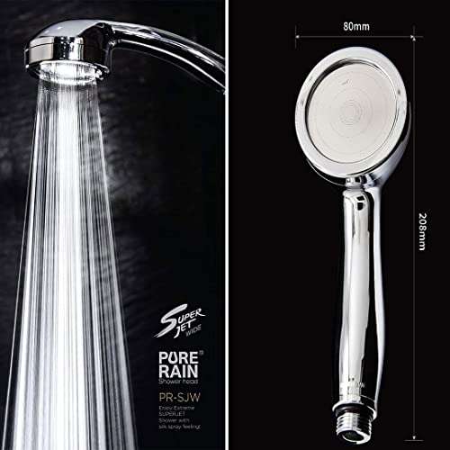 Eurotel Pure Rain High Pressure Shower Head 25% Energy Saving Negative Ion, Chrome-plated - Image 4