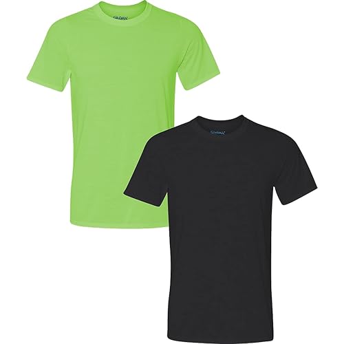 Gildan Men's Moisture Wicking Polyester Performance T-Shirt, 2-Pack