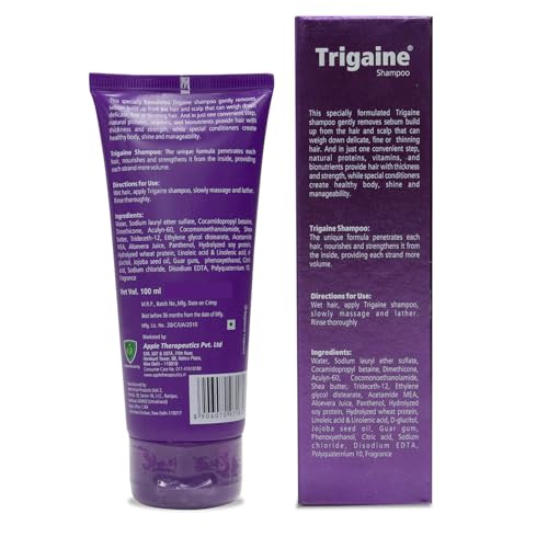 Trigaine pH Balanced Shampoo 100ml | Best Daily Shampoo For Heat Treated & Color Damaged Hair | Protein Intensive Dermatologist-Recommended Everyday Use for Women & Men