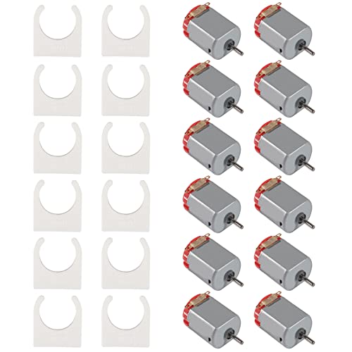 24PCS Micro 130 DC Motor Brushed DC 1.5V-3V 16500 RPM Cars Toys Electric Motor, Torque DIY Remote Control Toy Car Hobby Motor, Metal Car Engine Motor Kit for DIY Toys Science Projects Smart Car