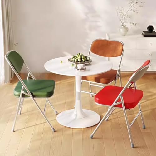 Silla plegable acolchada con asiento cómodo y cojín de tela para uso en interiores