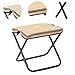 rockible Folding Stool for Camping Compact Chair for Outdoor Activities Fishing and Picnics, Khaki 28.5x26.5x27cm