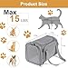 vsshe Hundebox faltbar, Hundetransportbox, Transporttasche für Katze Hund für Reise Auto Flugzeug, Leicht Atmungsaktiv Tragebox für Kleine&Mittelgroße Katze Kaninchen Welpen bis 15lbs (grau)